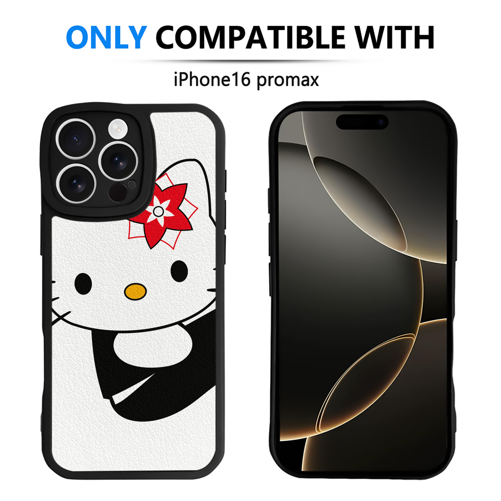 （画像用） Hello Kitty ハローキティ 【iPhone 16シリーズ対応】シリコンスマホケース（レザー調） 材質：シリコン
